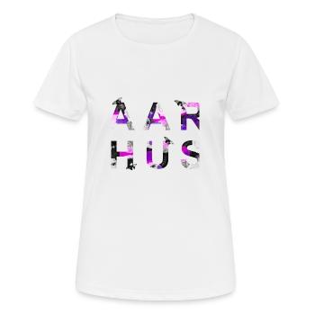 AARHUS - Frauen T-Shirt atmungsaktiv - Weiß - Vorne - AI Model Female 172 dark (172cm)