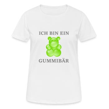 Ich bin ein Gummibär - lustiges Motiv für Jederman - Frauen T-Shirt atmungsaktiv - Weiß - Vorne - AI Model Female 172 dark (172cm)