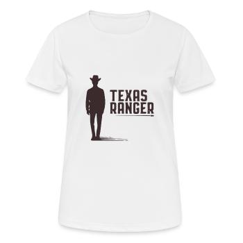 texas ranger design mit einem cowboy - Frauen T-Shirt atmungsaktiv - Weiß - Vorne - AI Model Female 172 dark (172cm)