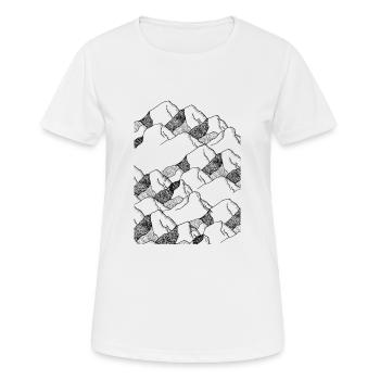 Mountains - my strength comes from you - Frauen T-Shirt atmungsaktiv - Weiß - Vorne - AI Model Female 172 dark (172cm)