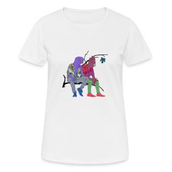 Parrots sitting - Women's Breathable T-Shirt - white - Front - AI Model Female 172 dark (172cm)