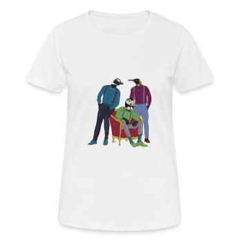 pingouins avec noeud papillon - T-shirt respirant Femme - blanc - Devant - AI Model Female 172 dark (172cm)