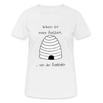 Imkern ist meine Auszeit... - Frauen T-Shirt atmungsaktiv - Weiß - Vorne - AI Model Female 172 dark (172cm)