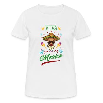 Viva Mexico Es lebe Mexiko Sombrero - Frauen T-Shirt atmungsaktiv - Weiß - Vorne - AI Model Female 172 dark (172cm)
