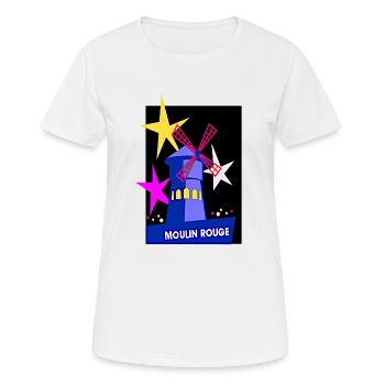 Moulin Rouge - T-shirt respirant Femme - blanc - Devant - AI Model Female 172 dark (172cm)