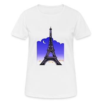 Eiffelturm - Frauen T-Shirt atmungsaktiv - Weiß - Vorne - AI Model Female 172 dark (172cm)