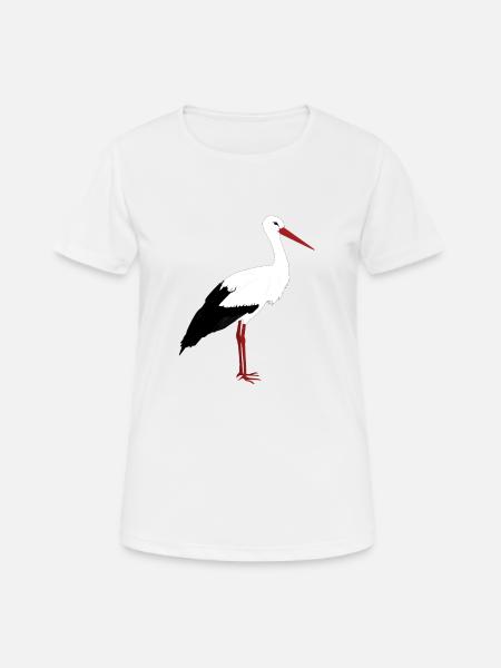 Stands de cigogne - T-shirt respirant Femme - blanc