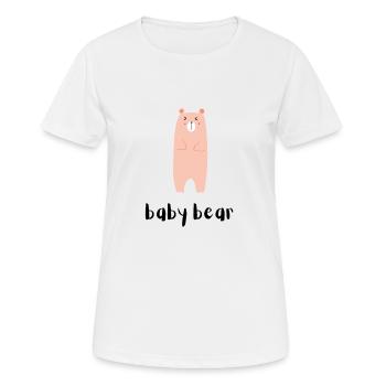 bébé ours - bébé ours - cadeau de naissance - T-shirt respirant Femme - blanc - Devant - AI Model Female 172 dark (172cm)