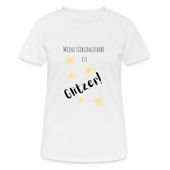 Glitzer - Glitzer ist meine Lieblingsfarbe - Frauen T-Shirt atmungsaktiv - Weiß - Vorne - AI Model Female 172 dark (172cm)