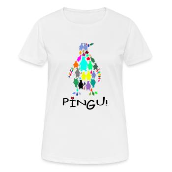 Pinguine im Pinguin - Frauen T-Shirt atmungsaktiv - Weiß - Vorne - AI Model Female 172 dark (172cm)