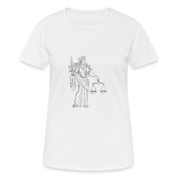 Lady Justice - Women's Breathable T-Shirt - white - Front - AI Model Female 172 dark (172cm)