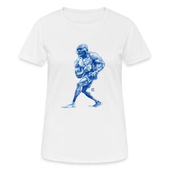 Galveston Riese - Frauen T-Shirt atmungsaktiv - Weiß - Vorne - AI Model Female 172 dark (172cm)