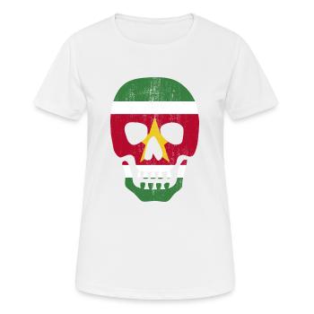 Drapeau du Suriname Créoles Lachmon Sranan Gift - T-shirt respirant Femme - blanc - Devant - AI Model Female 172 dark (172cm)