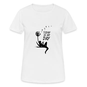 Today is myday - T-shirt respirant Femme - blanc - Devant - AI Model Female 172 dark (172cm)