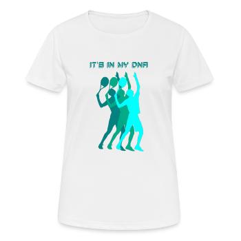 c’est dans mon ADN, tennis, smash - T-shirt respirant Femme - blanc - Devant - AI Model Female 172 dark (172cm)