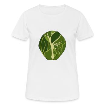 Rosenkohl - Frauen T-Shirt atmungsaktiv - Weiß - Vorne - AI Model Female 172 dark (172cm)