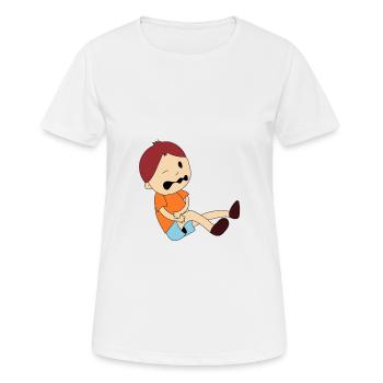 Junge hat Schmerzen - Frauen T-Shirt atmungsaktiv - Weiß - Vorne - AI Model Female 172 dark (172cm)