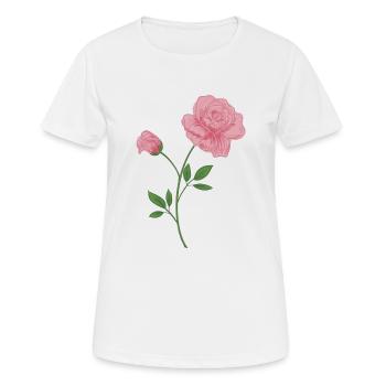 English rose - Women's Breathable T-Shirt - white - Front - AI Model Female 172 dark (172cm)
