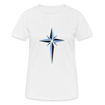 Christmas Star - Etoile de Noël - T-shirt respirant Femme - blanc - Devant - AI Model Female 172 dark (172cm)