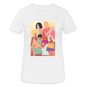 Frauenpower - Frauen T-Shirt atmungsaktiv - Weiß - Vorne - AI Model Female 172 dark (172cm)