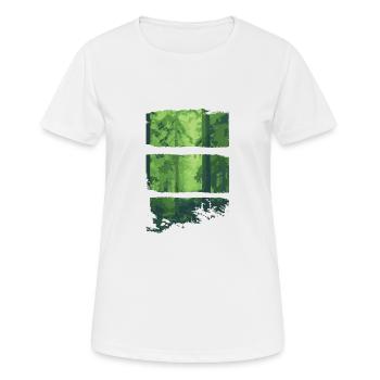WALD - Frauen T-Shirt atmungsaktiv - Weiß - Vorne - AI Model Female 172 dark (172cm)