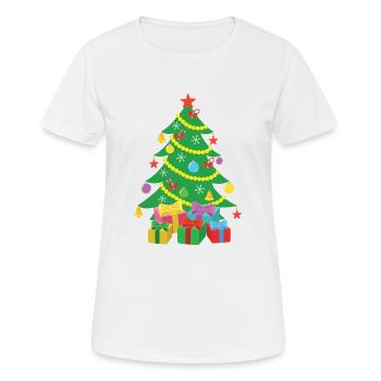 Weihnachtsbaum - Frauen T-Shirt atmungsaktiv - Weiß - Vorne - AI Model Female 172 dark (172cm)
