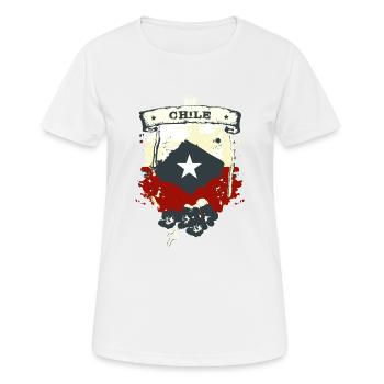 Chile - Frauen T-Shirt atmungsaktiv - Weiß - Vorne - AI Model Female 172 dark (172cm)