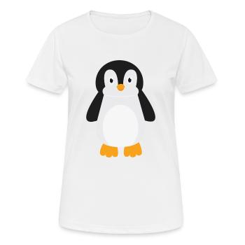 manchot - T-shirt respirant Femme - blanc - Devant - AI Model Female 172 dark (172cm)
