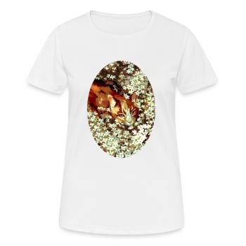 Spottedleaf Katze Tüpfelblatt Heiler Blumen Wiese - Frauen T-Shirt atmungsaktiv - Weiß - Vorne - AI Model Female 172 dark (172cm)