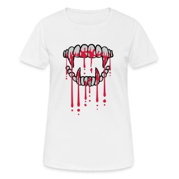 Gouttes de sang vampire - T-shirt respirant Femme - blanc - Devant - AI Model Female 172 dark (172cm)