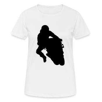 Motorrad motorsport Superbike motorcycle moto gp - Frauen T-Shirt atmungsaktiv - Weiß - Vorne - AI Model Female 172 dark (172cm)