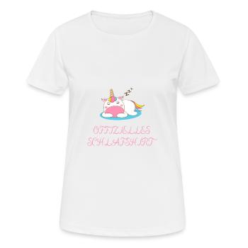 OFFIZIELLES SCHLAFSHIRT - Frauen T-Shirt atmungsaktiv - Weiß - Vorne - AI Model Female 172 dark (172cm)