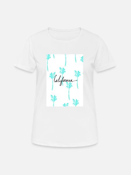 California - Frauen T-Shirt atmungsaktiv - Weiß
