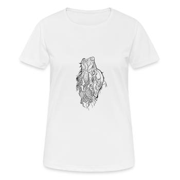 Wolf - Women's Breathable T-Shirt - white - Front - AI Model Female 172 dark (172cm)