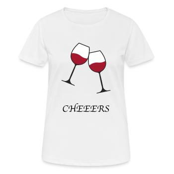 À votre santé - T-shirt respirant Femme - blanc - Devant - AI Model Female 172 dark (172cm)