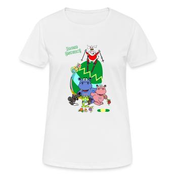 joyeuses Pâques joyeuses Pâques enfant lapin de Pâques cadeau de lapin de Pâques - T-shirt respirant Femme - blanc - Devant - AI Model Female 172 dark (172cm)