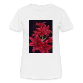 Flowerpower - T-shirt respirant Femme - blanc - Devant - AI Model Female 172 dark (172cm)