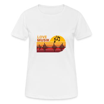 Musik liebe Motiv für Musiker und Kreative - Frauen T-Shirt atmungsaktiv - Weiß - Vorne - AI Model Female 172 dark (172cm)
