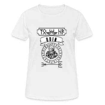 Vikings Viking Odin Warrior Rune Noir - T-shirt respirant Femme - blanc - Devant - AI Model Female 172 dark (172cm)