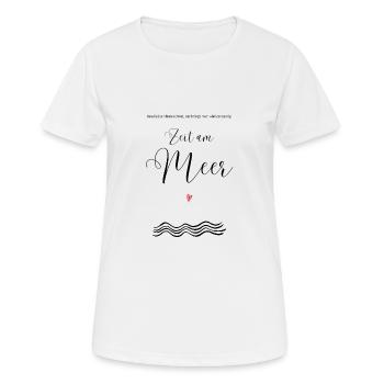 Zeit am Meer - die ewige Sehnsucht vieler Leute - Frauen T-Shirt atmungsaktiv - Weiß - Vorne - AI Model Female 172 dark (172cm)