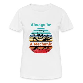 Mechanic forever Mechatronics technician Car lover - Women's Breathable T-Shirt - white - Front - AI Model Female 172 dark (172cm)