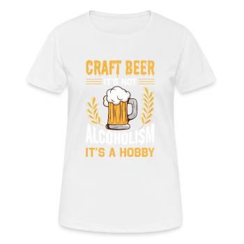 Funny Beer Drinker Beer Drinker Beer Brewer Motif - Women's Breathable T-Shirt - white - Front - AI Model Female 172 dark (172cm)