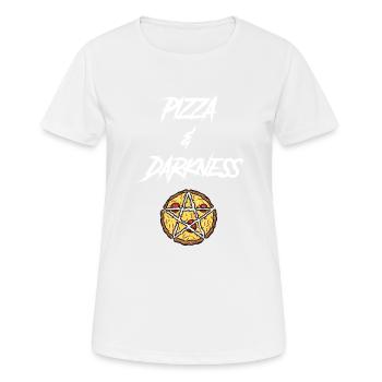 Pizza gothique et ténèbres - T-shirt respirant Femme - blanc - Devant - AI Model Female 172 dark (172cm)