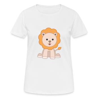 Löwenkönig des niedlichen Dschungels - Frauen T-Shirt atmungsaktiv - Weiß - Vorne - AI Model Female 172 dark (172cm)