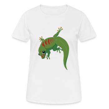 Gecko Illustration - T-shirt respirant Femme - blanc - Devant - AI Model Female 172 dark (172cm)