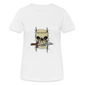 Tête de pirate - T-shirt respirant Femme - blanc - Devant - AI Model Female 172 dark (172cm)