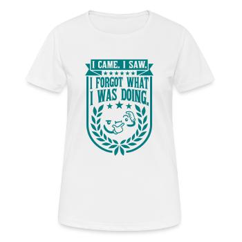 Je suis venu voir oublier - T-shirt respirant Femme - blanc - Devant - AI Model Female 172 dark (172cm)