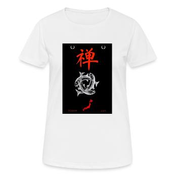 Japonais - T-shirt respirant Femme - blanc - Devant - AI Model Female 172 dark (172cm)