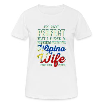 Philippinen Filipina Stolz Flagge Pinay I Geschenk - Frauen T-Shirt atmungsaktiv - Weiß - Vorne - AI Model Female 172 dark (172cm)