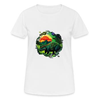 Jungle Rex - Frauen T-Shirt atmungsaktiv - Weiß - Vorne - AI Model Female 172 dark (172cm)